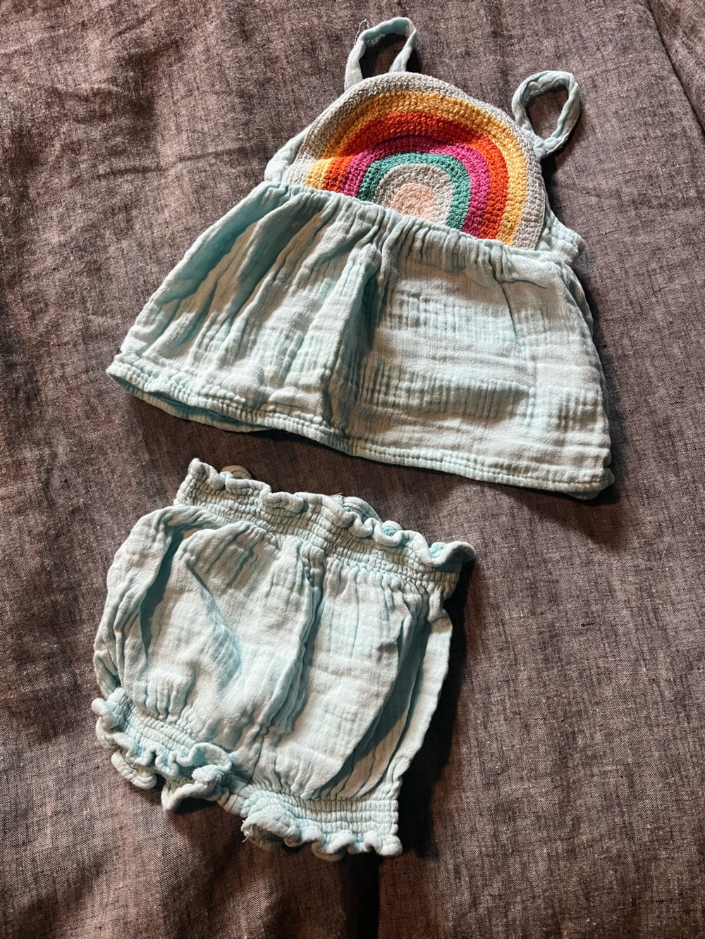 Old Navy Light Blue Muslin Ruffle Shorts